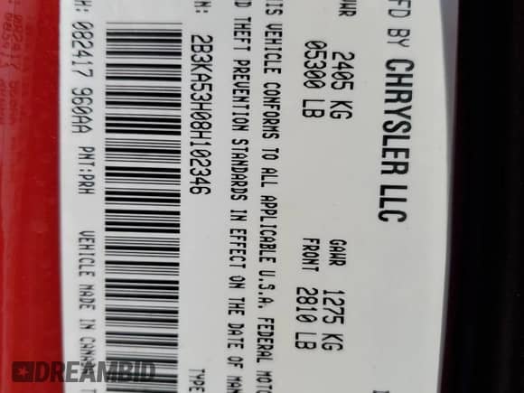 2008 Dodge Charger R/T с VIN 2B3KA53H08H102346, выставлен на аукционе Copart как лот 78831634 с пробегом 218 793 миль миль и Списание • Salvage title. История ставок и продаж доступна на DreamBid. Изображение 12.