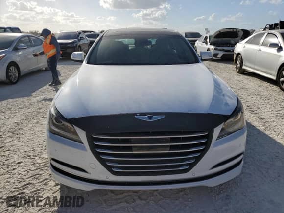 2015 Hyundai Genesis 3.8L z VIN KMHGN4JE6FU081598, wystawiony jako Copart lot #77257114 z przebiegiem Nie podano mil oraz Nie do naprawy • Non repairable. Historia ofert i sprzedaży dostępna na DreamBid. Obrazek 5.