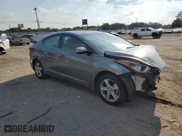 2016 Hyundai Elantra Value Edition with VIN KMHDH4AE6GU592482, listed as a Copart auction lot 81006185 with Not provided miles and Salvage title. Bid and sale history available at DreamBid. Image 4.