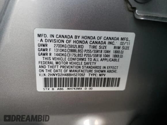 ✅ 2011 Acura MDX Technology • VIN: 2HNYD2H48BH527092 • Lot: 91754455. Wystawiony na Copart z przebiegiem 223 287 mil. Bezpłatny archiwum sprzedaży aukcyjnych z USA i szczegółowy raport historii pojazdu na DreamBid. Zdjęcie 12.