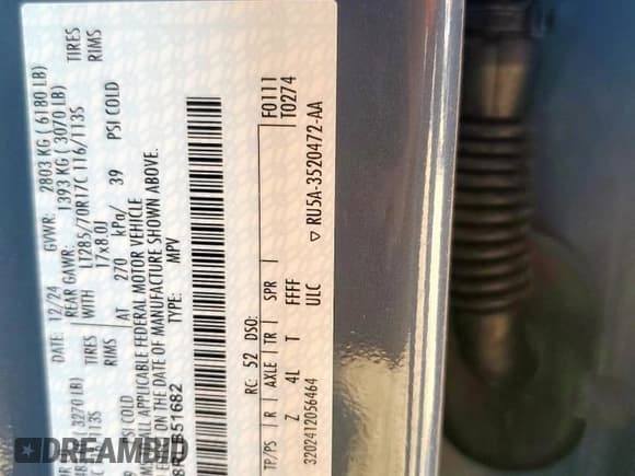 ✅ 2024 Ford Bronco Badlands • VIN: 1FMEE9BP8RLB51682 • Lot: 71203035. Wystawiony na Copart z przebiegiem 8 497 mil. Bezpłatny archiwum sprzedaży aukcyjnych z USA i szczegółowy raport historii pojazdu na DreamBid. Zdjęcie 12.