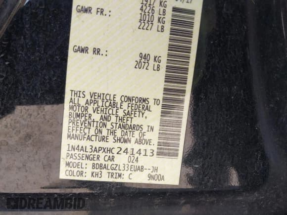 ✅ 2017 Nissan Altima S • VIN: 1N4AL3APXHC241413 • Lot: 43353630. Wystawiony na IAAI z przebiegiem 213 833 mil. Bezpłatny archiwum sprzedaży aukcyjnych z USA i szczegółowy raport historii pojazdu na DreamBid. Zdjęcie 9.