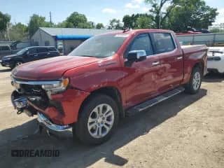 2024 Chevrolet Silverado 1500 LTZ with VIN 3GCUDGEDXRG222760, listed as a Copart auction lot 56155055 with 22,987 mi miles and Salvage title. Bid and sale history available at DreamBid. Image 1.