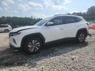 2023 Hyundai Tucson Blue z VIN KM8JBCA17PU085733, wystawiony jako Copart lot #71896115 z przebiegiem 79 430 mil mil oraz Szkoda całkowita • Salvage title. Historia ofert i sprzedaży dostępna na DreamBid. Obrazek 1.