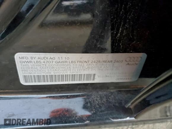 ✅ 2011 Audi A4 Premium Plus • VIN: WAUEFAFL2BN030146 • Лот: 93933015. Опубликован ранее на Copart с пробегом 163 230 миль. Бесплатный доступ к архиву аукционных продаж из США и подробный отчёт об истории автомобиля на DreamBid. Изображение 12.