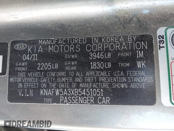 ✅ 2011 Kia Forte SX • VIN: KNAFW5A3XB5451051 • Lot: 43226413. Wystawiony na IAAI z przebiegiem 172 175 mil. Bezpłatny archiwum sprzedaży aukcyjnych z USA i szczegółowy raport historii pojazdu na DreamBid. Zdjęcie 9.