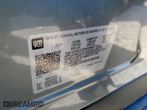 ✅ 2025 Chevrolet Blazer RS • VIN: 3GNKBERS8SS196566 • Lot: 71031465. Listed on Copart with 18,415 mi. Free auction sales archive from the USA and detailed vehicle history report at DreamBid. Image 14.