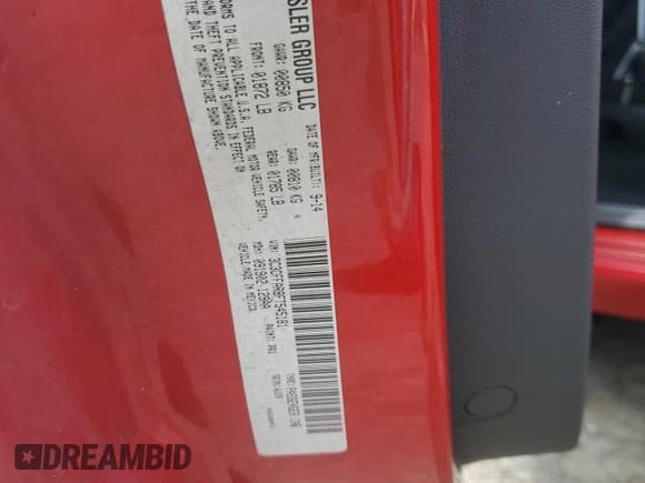 ✅ 2015 FIAT 500 Pop • VIN: 3C3CFFAR8FT545181 • Lot: 61406525. Listed on Copart with 66,151 mi. Free auction sales archive from the USA and detailed vehicle history report at DreamBid. Image 12.