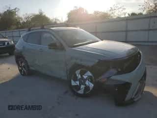 2024 Hyundai Kona Limited with VIN KM8HE3A39RU176030, listed as a Copart auction lot 85890324 with 3,140 mi miles and Salvage title. Bid and sale history available at DreamBid. Image 4.