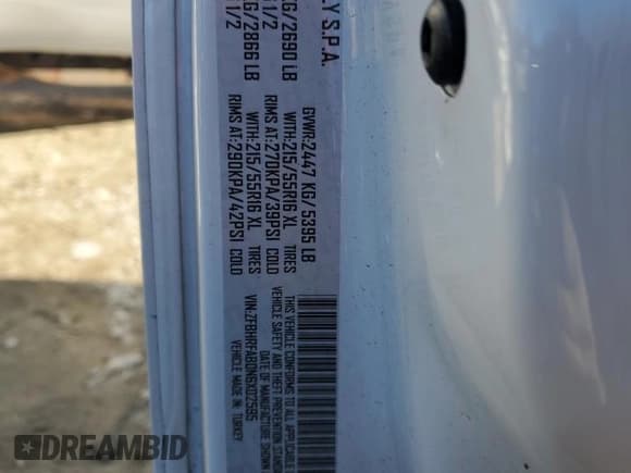 ✅ 2022 Ram ProMaster City Passenger • VIN: ZFBHRFAB0N6X02595 • Лот: 88313535. Опубликован ранее на Copart с пробегом Не указан. Бесплатный доступ к архиву аукционных продаж из США и подробный отчёт об истории автомобиля на DreamBid. Изображение 12.