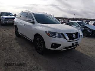 ✅ 2017 Nissan Pathfinder Platinum • VIN: 5N1DR2MN5HC634483 • Lot: 43696543. Listed on IAAI with 102,868 mi. Free auction sales archive from the USA and detailed vehicle history report at DreamBid. Image 1.