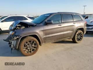 2021 Jeep Grand Cherokee Laredo X z VIN 1C4RJFAG7MC607777, wystawiony jako Copart lot #80376415 z przebiegiem 93 546 mil mil oraz Szkoda całkowita • Salvage title. Historia ofert i sprzedaży dostępna na DreamBid. Obrazek 1.
