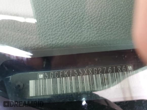 ✅ 2008 Chevrolet Silverado 1500 1LT • VIN: 3GCEK133X8G276186 • Lot: 73685684. Listed on Copart with 178,374 mi. Free auction sales archive from the USA and detailed vehicle history report at DreamBid. Image 14.