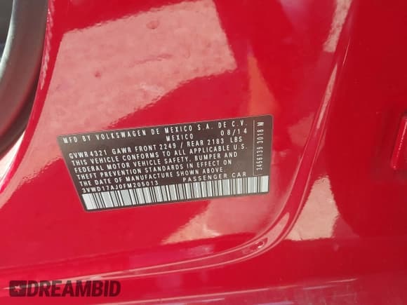 ✅ 2015 Volkswagen Jetta SE • VIN: 3VWD17AJ0FM205013 • Lot: 42786571. Wystawiony na IAAI z przebiegiem 146 752 mil. Bezpłatny archiwum sprzedaży aukcyjnych z USA i szczegółowy raport historii pojazdu na DreamBid. Zdjęcie 9.