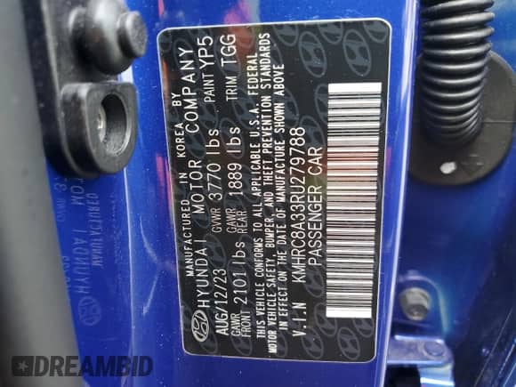 2024 Hyundai Venue SEL with VIN KMHRC8A33RU279788, listed as a Copart auction lot 78234774 with 1,039 mi miles and Non repairable. Bid and sale history available at DreamBid. Image 14.