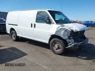 ✅ 2014 Chevrolet Express Cargo • VIN: 1GCWGFCA8E1165454 • Lot: 43226160. Listed on IAAI with 222,902 mi. Free auction sales archive from the USA and detailed vehicle history report at DreamBid. Image 1.