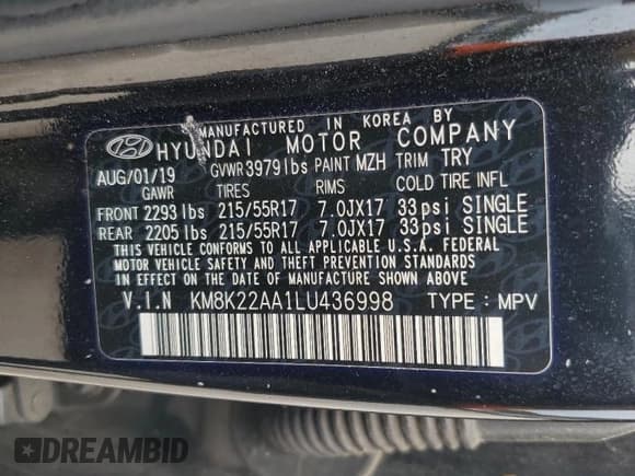 ✅ 2020 Hyundai Kona SEL • VIN: KM8K22AA1LU436998 • Лот: 81607585. Опубликован ранее на Copart с пробегом 72 368 миль. Бесплатный доступ к архиву аукционных продаж из США и подробный отчёт об истории автомобиля на DreamBid. Изображение 13.