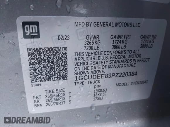 ✅ 2023 Chevrolet Silverado 1500 RST • VIN: 1GCUDEE83PZ220384 • Лот: 41522119. Опубликован ранее на IAAI с пробегом 25 797 миль. Бесплатный доступ к архиву аукционных продаж из США и подробный отчёт об истории автомобиля на DreamBid. Изображение 9.