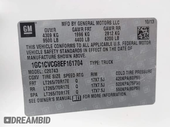 ✅ 2014 Chevrolet Silverado 2500HD Work Truck • VIN: 1GC1CVCG8EF161704 • Лот: 43678631. Опубликован ранее на IAAI с пробегом 264 452 миль. Бесплатный доступ к архиву аукционных продаж из США и подробный отчёт об истории автомобиля на DreamBid. Изображение 9.