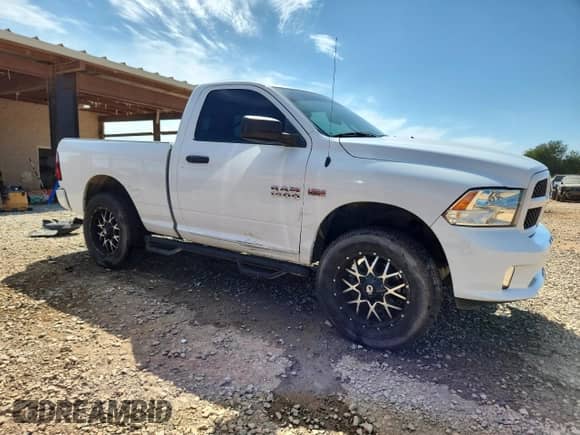 2016 Ram 1500 Express with VIN 3C6JR7ATXGG154448, listed as a Copart auction lot 70376575 with 67,107 mi miles and Salvage title. Bid and sale history available at DreamBid. Image 4.