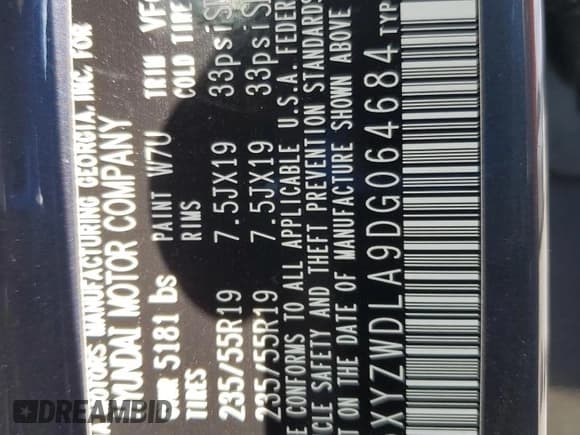 ✅ 2013 Hyundai Santa Fe Sport • VIN: 5XYZWDLA9DG064684 • Лот: 81249835. Опубликован ранее на Copart с пробегом 82 741 миль. Бесплатный доступ к архиву аукционных продаж из США и подробный отчёт об истории автомобиля на DreamBid. Изображение 13.