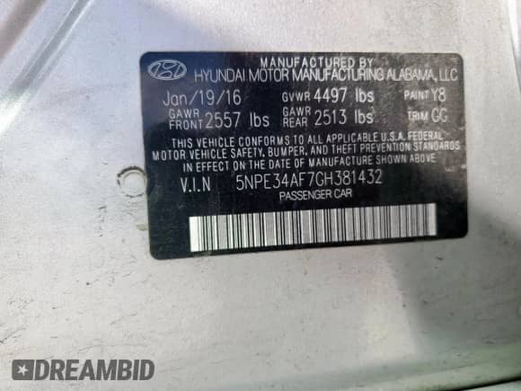 2016 Hyundai Sonata Sport z VIN 5NPE34AF7GH381432, wystawiony jako Copart lot #84025495 z przebiegiem 158 593 mil mil oraz Szkoda całkowita • Salvage title. Historia ofert i sprzedaży dostępna na DreamBid. Obrazek 12.