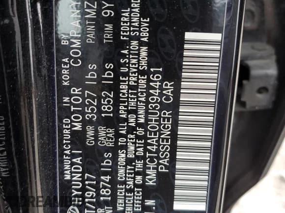 ✅ 2017 Hyundai Accent SE • VIN: KMHCT4AE0HU394461 • Лот: 42635754. Опубликован ранее на Copart с пробегом 108 929 миль. Бесплатный доступ к архиву аукционных продаж из США и подробный отчёт об истории автомобиля на DreamBid. Изображение 14.