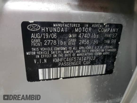 2007 Hyundai Azera SE с VIN KMHFC46F57A147922, выставлен на аукционе Copart как лот 47101075 с пробегом 107 121 миль миль и Списание • Salvage title. История ставок и продаж доступна на DreamBid. Изображение 15.