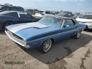 1971 Dodge Challenger z VIN JH27G1B283068, wystawiony jako Copart lot #75908744 z przebiegiem 3 839 mil mil oraz Szkoda całkowita • Salvage title. Historia ofert i sprzedaży dostępna na DreamBid. Obrazek 1.
