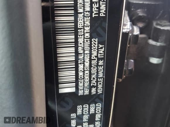 ✅ 2020 Jeep Renegade Limited • VIN: ZACNJBD18LPM03222 • Lot: 69007465. Listed on Copart with Not provided. Free auction sales archive from the USA and detailed vehicle history report at DreamBid. Image 12.