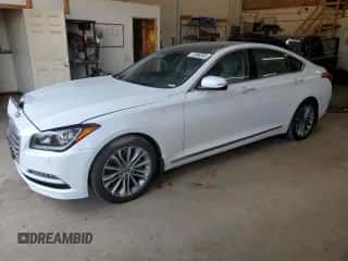 2016 Hyundai Genesis 3.8L z VIN KMHGN4JE7GU132916, wystawiony jako Copart lot #75398344 z przebiegiem 88 018 mil mil oraz Szkoda całkowita • Salvage title. Historia ofert i sprzedaży dostępna na DreamBid. Obrazek 1.