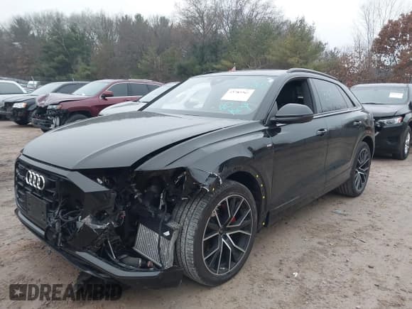 ✅ 2023 Audi Q8 Prestige • VIN: WA1FVBF13PD019369 • Lot: 43783365. Listed on IAAI with 33,679 mi. Free auction sales archive from the USA and detailed vehicle history report at DreamBid. Image 2.