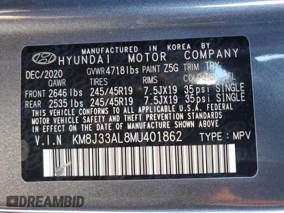 ✅ 2021 Hyundai Tucson SEL • VIN: KM8J33AL8MU401862 • Lot: 86667585. Wystawiony na Copart z przebiegiem 51 372 mil. Bezpłatny archiwum sprzedaży aukcyjnych z USA i szczegółowy raport historii pojazdu na DreamBid. Zdjęcie 13.