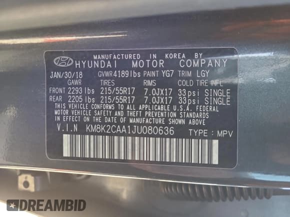 ✅ 2018 Hyundai Kona SEL • VIN: KM8K2CAA1JU080636 • Лот: 37941434. Опубликован ранее на Copart с пробегом 89 956 миль. Бесплатный доступ к архиву аукционных продаж из США и подробный отчёт об истории автомобиля на DreamBid. Изображение 15.