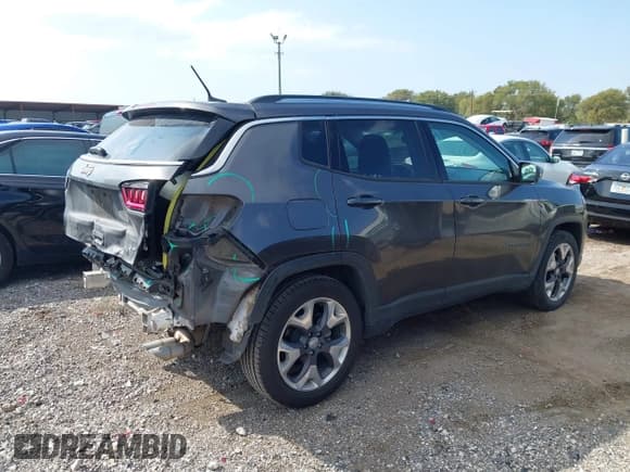 ✅ 2020 Jeep Compass Limited • VIN: 3C4NJCCBXLT126195 • Lot: 43565257. Listed on IAAI with 50,685 mi. Free auction sales archive from the USA and detailed vehicle history report at DreamBid. Image 4.