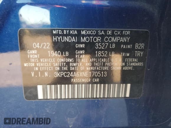 ✅ 2022 Hyundai Accent SEL • VIN: 3KPC24A6XNE170513 • Лот: 81549154. Опубликован ранее на Copart с пробегом 51 453 миль. Бесплатный доступ к архиву аукционных продаж из США и подробный отчёт об истории автомобиля на DreamBid. Изображение 12.