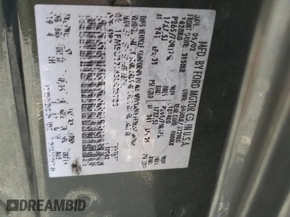 ✅ 2003 Ford Expedition Eddie Bauer • VIN: 1FMEU17L43LA23733 • Lot: 82685995. Wystawiony na Copart z przebiegiem 239 002 mil. Bezpłatny archiwum sprzedaży aukcyjnych z USA i szczegółowy raport historii pojazdu na DreamBid. Zdjęcie 14.