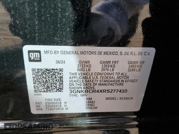 ✅ 2024 Chevrolet Blazer LT • VIN: 3GNKBCR4XRS277410 • Lot: 70028565. Listed on Copart with 5,071 mi. Free auction sales archive from the USA and detailed vehicle history report at DreamBid. Image 13.