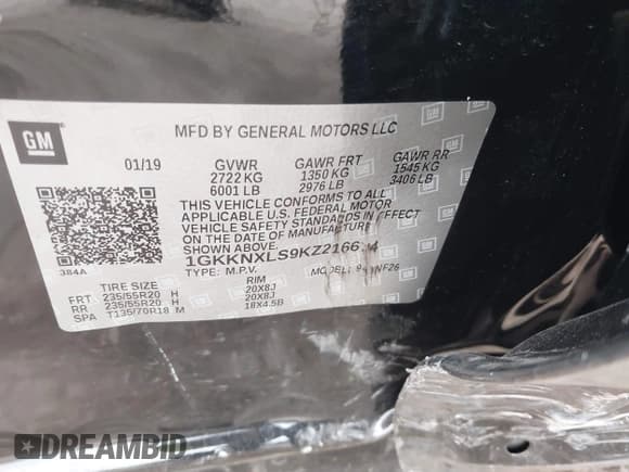 ✅ 2019 GMC Acadia Denali • VIN: 1GKKNXLS9KZ216674 • Lot: 43438467. Listed on IAAI with 29,148 mi. Free auction sales archive from the USA and detailed vehicle history report at DreamBid. Image 9.