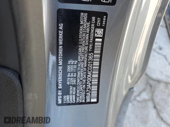 ✅ 2021 BMW 4 Series 430i xDrive • VIN: WBA73AP00MCG01365 • Lot: 51910375. Listed on Copart with 42,641 mi. Free auction sales archive from the USA and detailed vehicle history report at DreamBid. Image 13.