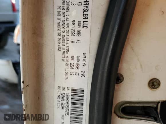 2008 Dodge Caliber SE с VIN 1B3HB28B48D672051, выставлен на аукционе Copart как лот 76240804 с пробегом 286 330 миль миль и Списание • Salvage title. История ставок и продаж доступна на DreamBid. Изображение 12.