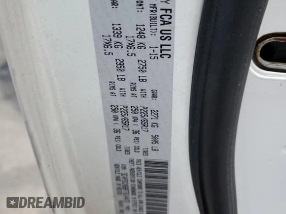 ✅ 2015 Dodge Journey American Value • VIN: 3C4PDCAB8FT614472 • Lot: 71176615. Wystawiony na Copart z przebiegiem 199 544 mil. Bezpłatny archiwum sprzedaży aukcyjnych z USA i szczegółowy raport historii pojazdu na DreamBid. Zdjęcie 14.