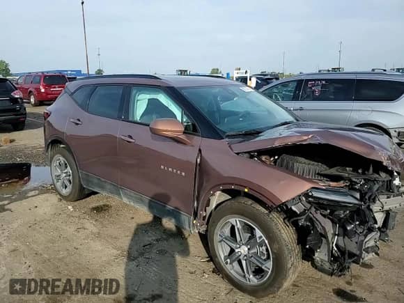 2023 Chevrolet Blazer LT with VIN 3GNKBHR47PS196844, listed as a Copart auction lot 69139454 with 9,259 mi miles and Salvage title. Bid and sale history available at DreamBid. Image 12.