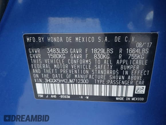 ✅ 2018 Honda Fit LX • VIN: 3HGGK5H42JM712300 • Lot: 43724000. Listed on IAAI with 30,653 mi. Free auction sales archive from the USA and detailed vehicle history report at DreamBid. Image 9.