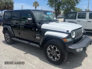 ✅ 2024 Jeep Wrangler Sahara • VIN: 1C4PJXEN2RW250259 • Lot: 64118155. Listed on Copart with 13 mi. Free auction sales archive from the USA and detailed vehicle history report at DreamBid. Image 1.