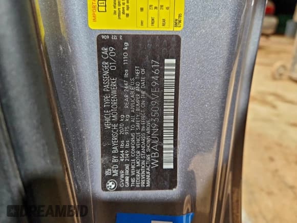 ✅ 2009 BMW 1 Series 135i • VIN: WBAUN93509VE94617 • Лот: 95035755. Опубликован ранее на Copart с пробегом 160 959 миль. Бесплатный доступ к архиву аукционных продаж из США и подробный отчёт об истории автомобиля на DreamBid. Изображение 12.