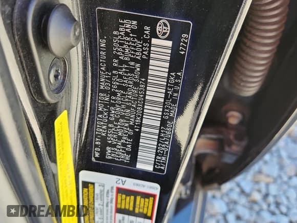 ✅ 2012 Toyota Avalon • VIN: 4T1BK3DBXCU453874 • Лот: 93212955. Опубликован ранее на Copart с пробегом 122 460 миль. Бесплатный доступ к архиву аукционных продаж из США и подробный отчёт об истории автомобиля на DreamBid. Изображение 12.