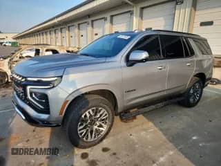 2025 Chevrolet Tahoe Z71 z VIN 1GNS6PRD7SR206444, wystawiony jako Copart lot #62472435 z przebiegiem 8 259 mil mil oraz Szkoda całkowita • Salvage title. Historia ofert i sprzedaży dostępna na DreamBid. Obrazek 1.