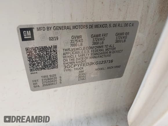 ✅ 2019 Chevrolet Silverado 1500 LT Trail Boss • VIN: 3GCPYFED3KG123716 • Lot: 42710140. Wystawiony na IAAI z przebiegiem 118 170 mil. Bezpłatny archiwum sprzedaży aukcyjnych z USA i szczegółowy raport historii pojazdu na DreamBid. Zdjęcie 9.