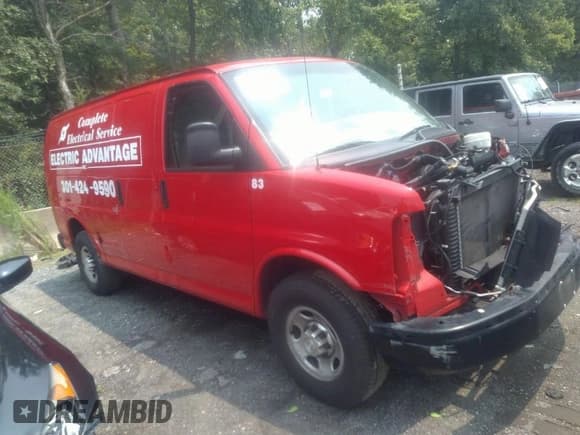 ✅ 2015 Chevrolet Express Cargo • VIN: 1GCWGFCG0F1144488 • Lot: 37069299. Listed on IAAI with Not provided. Free auction sales archive from the USA and detailed vehicle history report at DreamBid. Image 1.